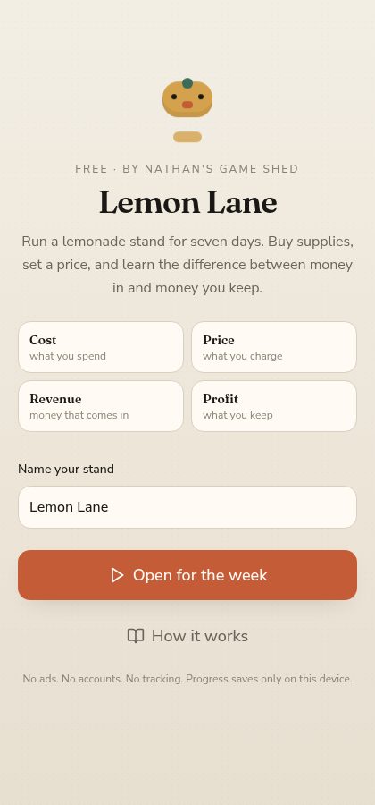 Lemon Lane screenshot 1