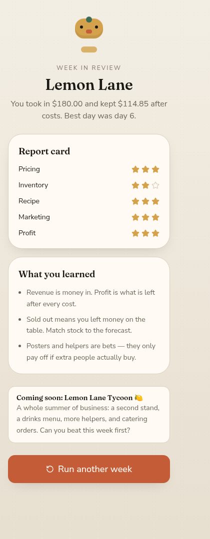 Lemon Lane screenshot 4